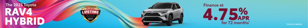 2025 Toyota RAV4 Hybrid – Finance for 4.75% APR for 72 Months