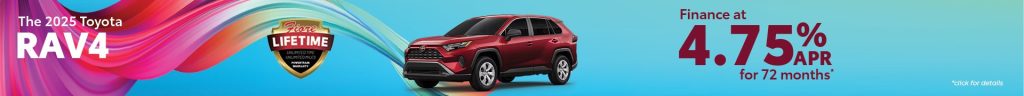 2025 Toyota RAV4 – Finance for 4.75% APR for 72 Months