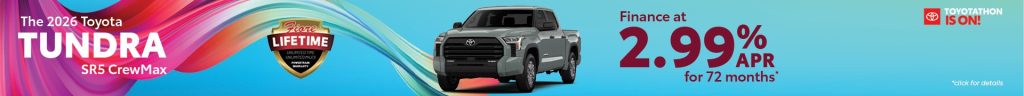 2026 Toyota Tundra SR5 CrewMax – Finance at 2.99% APR for 72 Months