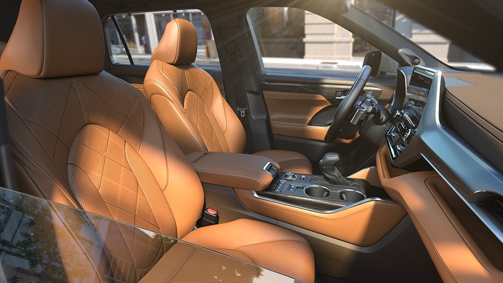 The 2020 Toyota Highlander coming soon to Fiore Toyota of Hollidaysburg | the interior of the 2020 highlander