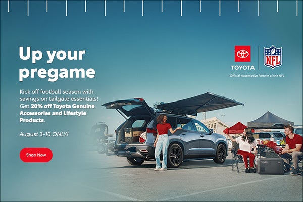 Get 20% off Toyota Genuine Accessories and Lifestyle Product