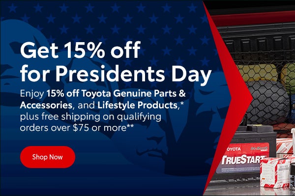 Get 15% off for Presidents Day
