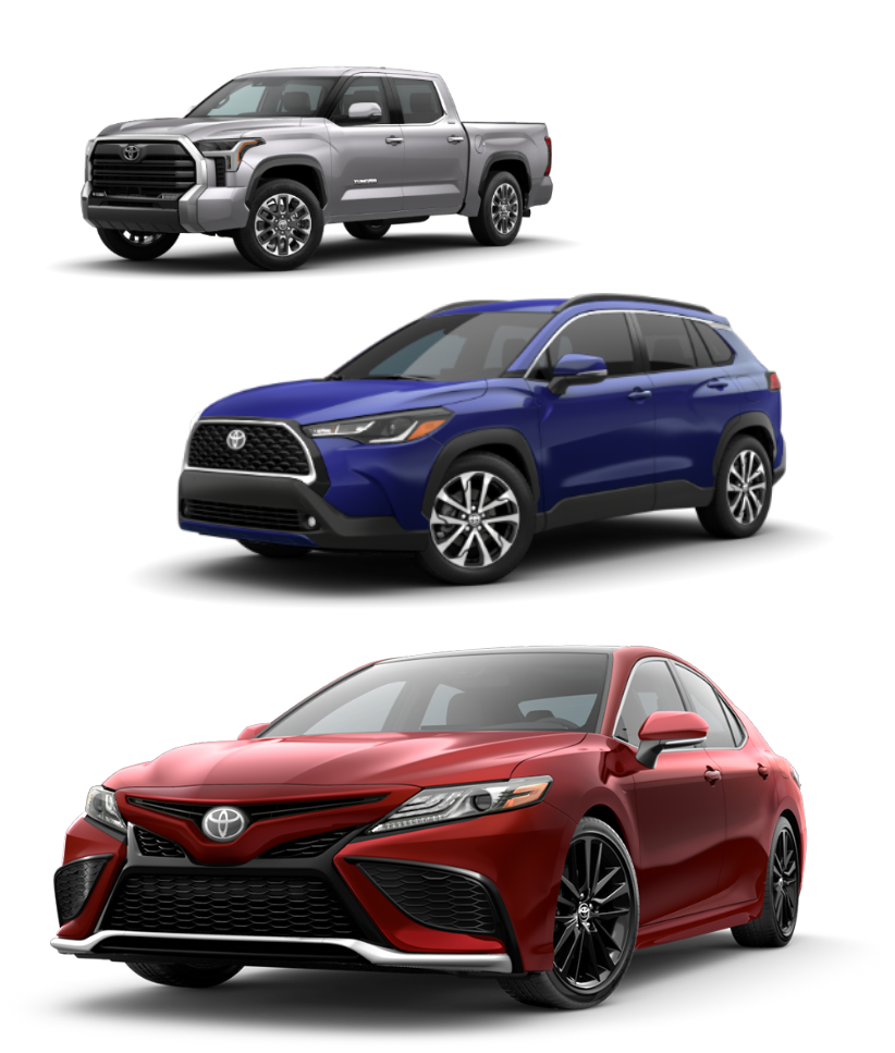 Toyota Tacoma, Toyota Sienna and Toyota Avalon